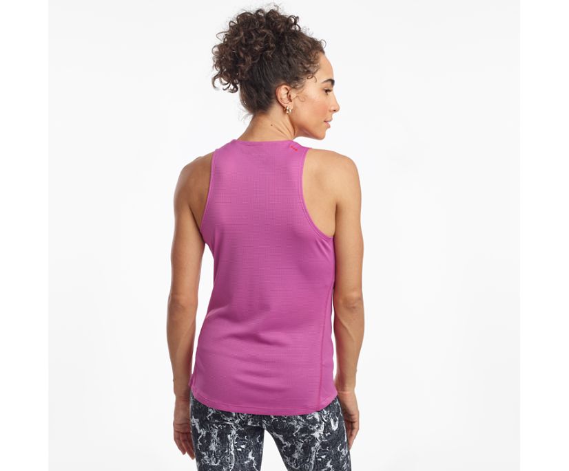 Women's Saucony Stopwatch Singlet Tanks Purple | Singapore 325DFMN